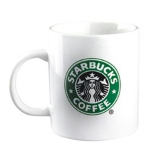 White Ceramic Starbucks Coffee Mug